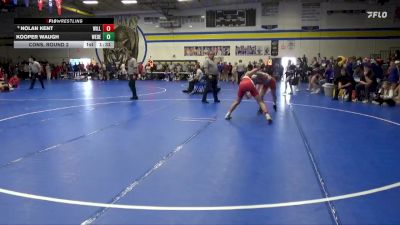 132 lbs Cons. Round 2 - Nolan Kent, Williamsburg vs Kooper Waugh, West Delaware, Manchester