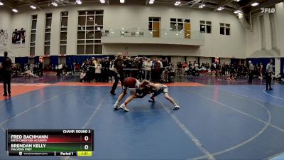 113 lbs Champ. Round 3 - Fred Bachmann, Faith Christian Academy vs Brendan Kelly, Malvern Prep