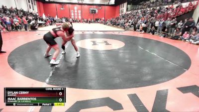 190 lbs Cons. Round 4 - Isaac Barrientos, Elmhusrt (IC CATHOLIC) vs Dylan Cerny, HUNTLEY