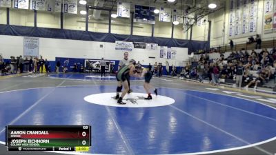 135 lbs Champ. Round 1 - Joseph Eichhorn, Colony High School vs AARON CRANDALL, Kodiak