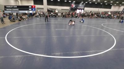 85 lbs Quarters - Paisley Cox, Salina Wrestling Club vs Vayda Chavez, Gold Rush Wrestling