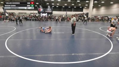 132 lbs Quarters - Kellen Downing, Flathead High School Wrestling vs Mason Shirk, Big Game Wrestling Club