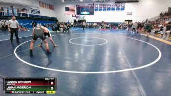 150 lbs Cons. Round 4 - Landen Withrow, Riverton vs Logan Anderson, Worland