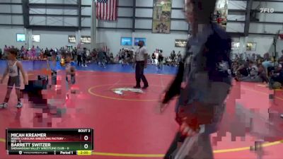 50 lbs Placement (4 Team) - Micah Kreamer, NORTH CAROLINA WRESTLING FACTORY - RED vs Barrett Switzer, SHENANDOAH VALLEY WRESTLING CLUB