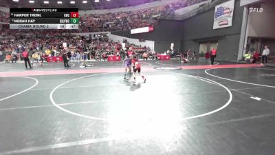105 lbs Champ. Round 2 - Harper Treml, Kimberly Wrestling Club vs Norah Hay, Brown Deer Jr Falcons Wrestling Club
