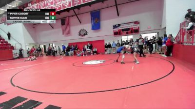 JH 102 lbs Champ. Round 2 - Sophie Ellis, KINGFISHER vs Piper Cozort, BIXBY