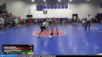 120 lbs Champ. Round 1 - Lance Striefel, Thunder Basin High School vs Keegan Stephenson, Lander Valley