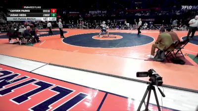 2A 190 lbs 1st Place Match - Cayden Parks, Crystal Lake (Central) vs Judah Heeg, Lemont (H.S.)