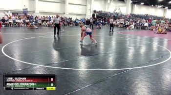 132 lbs Placement (16 Team) - Uriel Guzman, Nebraska Heroes (B Team) vs Brayden Kreikemeier, Capitian Nebraska (A Team)