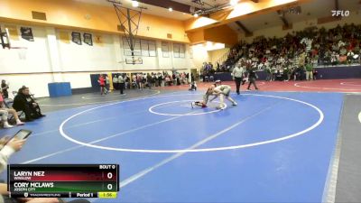 113 lbs Round 1 - Cory McLaws, Joseph City vs Laryn Nez, Winslow