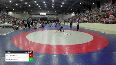 70 lbs Quarterfinal - Tom Cantillo, PTC Wrestling vs Dominick Huitron, Backyard Bullies Wrestling Club