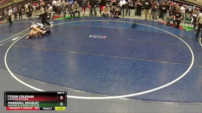 102 lbs Champ. Round 1 - Tyson Coleman, Colorado Outlaws vs Marshall Housley, Diamondville Wrestling Club