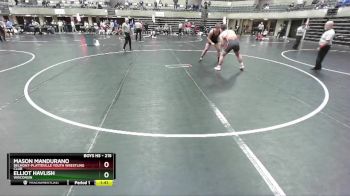 215 lbs 3rd Place Match - Mason Mandurano, Belmont-Platteville Youth Wrestling Club vs Elliot Havlish, Wisconsin