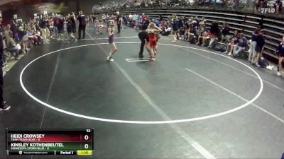 52 lbs Quarterfinals (8 Team) - Heidi Crowsey, Team Texas Blue vs Kinsley Kothenbeutel, Minnesota Storm Blue