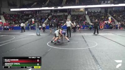 100 lbs Cons. Round 2 - Ellie Hanson, Clay Co. vs Kennadi ONeal, Spring Hill