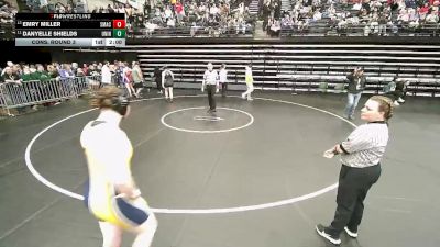3A 190 lbs Cons. Round 3 - Emry Miller, Summit Academy vs Danyelle Shields, Union