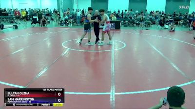 187 lbs Placement Matches (8 Team) - Sultan Olzha, Florida vs Sam Harrington, Pennsylvania Blue