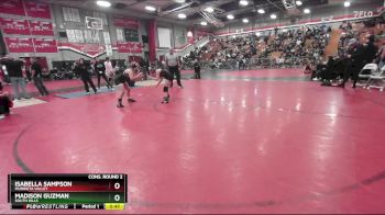 125 lbs Cons. Round 2 - Isabella Sampson, Murrieta Valley vs Madison Guzman, South Hills