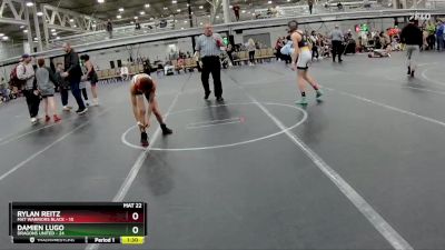 105 lbs Placement (4 Team) - Damien Lugo, Dragons United vs Rylan Reitz, Mat Warriors Black