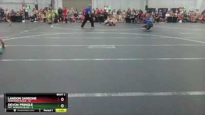 110 lbs Round 1 (4 Team) - Landon Sansone, Warhawks Black vs Devon Pringle, Mat Warriors Black