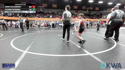 61 lbs Quarterfinal - Brier Goldsberry, Weatherford Youth Wrestling vs Cayden Petersen, Lions Wrestling Academy