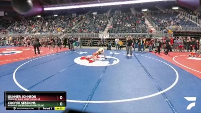 97 lbs 5th Place Match - Gunner Johnson, Touch Of Gold Wrestling Club vs Cooper Sessions, Wyoming Underground Wrestling