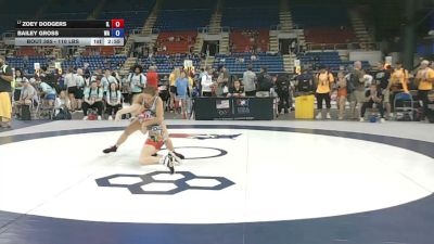 110 lbs Champ. Rd Of 64 - Zoey Dodgers, Illinois vs Bailey Gross, Washington