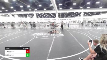 72 lbs 2nd Place - Zanyah Keys, Team Aggression vs Brooklynn Cline, Maize WC