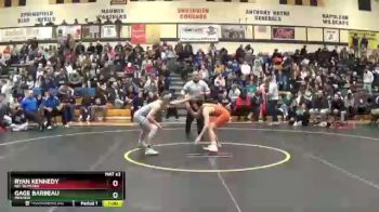 120 lbs Cons. Round 2 - Gage Barbeau, Midview vs Ryan Kennedy, No. Olmsted