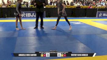 Whitney Olivia Winkler vs Annabelle Irene Sanford 2026 American National IBJJF Jiu-Jitsu Championship