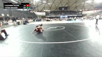 Girls 4A 130 lbs Champ. Round 2 - Alyssa Graciano, Sunnyside (Girls) vs Alexandra Walker, Eastlake (Girls)