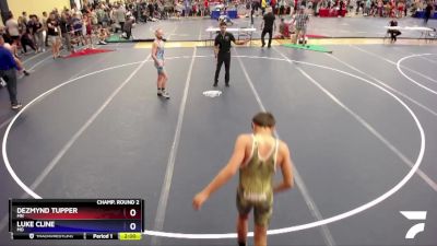 120 lbs Champ. Round 2 - Dezmynd Tupper, MN vs Luke Cline, MO