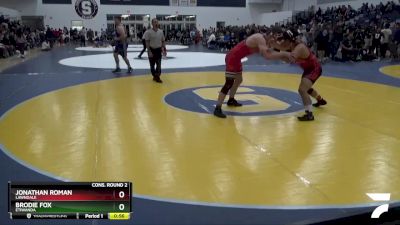 190 lbs Cons. Round 2 - Jonathan Roman, Lawndale vs Brodie Fox, Etiwanda