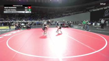 4A Boys 132 lbs Champ. Round 1 - Blake Powell, Marshfield Boys vs Beau Sandberg, Molalla Boys