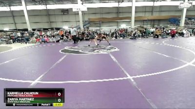 95 lbs Cons. Round 4 - Zariya Martinez, Idaho Gold Wrestling vs Karmella Calhoun, Fruitland Middle School