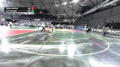 Girls 3A 120 lbs Cons. Round 2 - Lucy Dalseg, Everett (Girls) vs Emma Waters, Heritage (Girls)