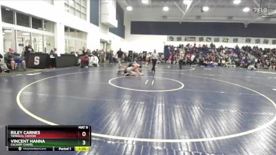 150 lbs Champ. Round 3 - Riley Carnes, Temescal Canyon vs Vincent Hanna, Calvary Chapel