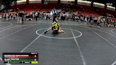 64 lbs Round 4 (8 Team) - Remington Pierzynowski, Meridian Maniacs vs Blake Proctor, Silo WC