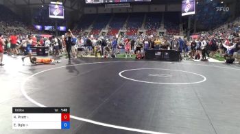 100 lbs Rnd Of 32 - Kaleb Pratt, Illinois vs Elijah Ogle, Indiana