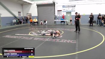 71 lbs Quarterfinal - Oliver Thomas, Mid Valley Wrestling Club vs Finn Hanson, Baranof Bruins Wrestling Club