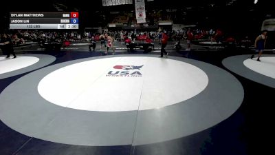132 lbs Dylan Matthews, NAWA - North Area Wrestling Association vs Jason Lin, SDIKWA - San Diego-Imperial Kids Wrestling Association