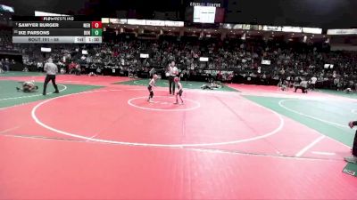 58 lbs Champ. Round 2 - Sawyer Burger, MEN1 vs Ike Parsons, DONA