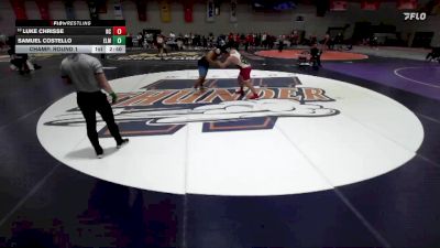 285 lbs Champ. Round 1 - Samuel Costello, Elmhurst University vs Luke Chrisse, North Central