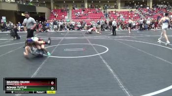 120 lbs Round 5 (6 Team) - Brayden Crumm, Midwest Elite vs Roman Tuttle, Kansas Mayhem