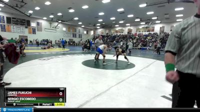 120 lbs Quarterfinal - Sergio Escobedo, Bishop Amat vs James Fukuchi, Cerritos