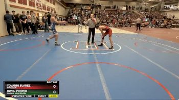 138 lbs Quarterfinal - Owen Proper, Marana High School vs YOVANNI SUAREZ, Mogollon