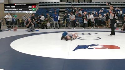 49 lbs Cons. Quarters - Liam Ross, Alber Athletics Wrestling Club vs Brayden Sebastian, Tinley Park Bulldogs Wrestling Club
