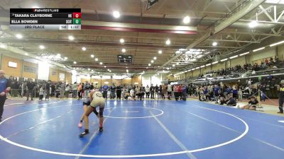 100 lbs 3rd Place - Takara Clayborne, North Kingstown vs Ella Bowden, Scituate