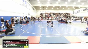 120 lbs Champ. Round 2 - Ivan Gopar, Santa Monica High School Wrest vs Nicolas Cardiel, Rancho Bernardo High School