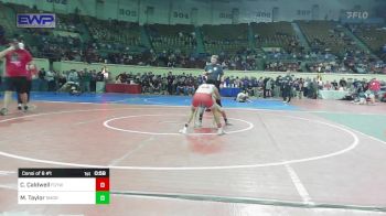 87 lbs Consi Of 8 #1 - Callan Caldwell, Fort Gibson Youth Wrestling vs Micco Taylor, Southmoore SaberCats Wrestling